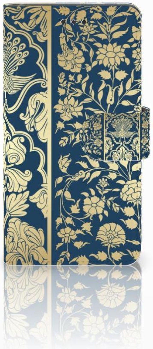 Book Case voor Nokia 7 Hoesje Beige Flowers