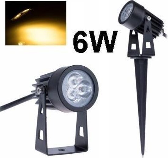 Verwachting racket Occlusie LED tuinverlichting - 6W - grond spot 12V - Warm Wit - dimbaar + IP68  kabelverbinder | bol.com