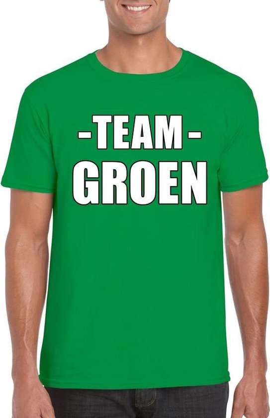 Sportdag team groen shirt heren