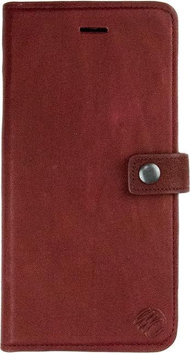 Imoshion Leren Magnetische Wallet iPhone 7/8 Plus - Rood / Bruin