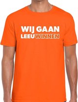 Nederland supporter t-shirt Wij gaan Leeuwinnen oranje heren - landen kleding L