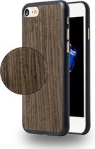 Azuri Elegante wooden cover - zwart - voor iPhone 7/8