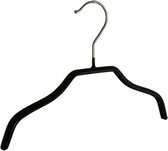 De Kledinghanger Gigant - 10 x Blouse / shirthanger metaal met zwarte anti-slip coating, 28 cm