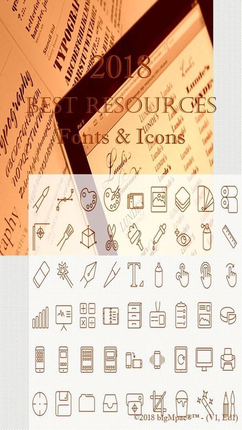 2018 Best Resources for Fonts & Icons - cover