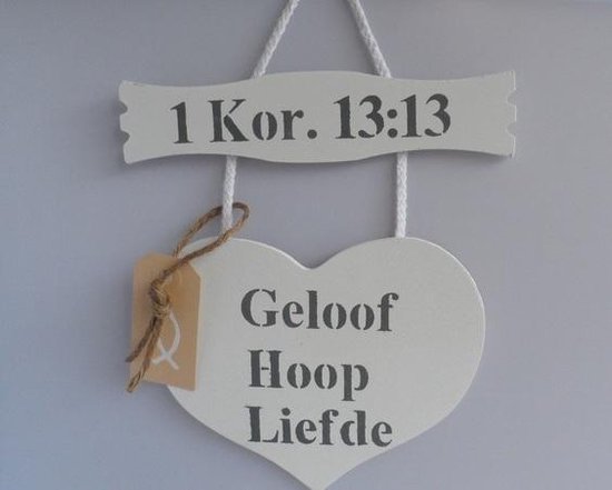 Wandbord Geloof Hoop Liefde | bol.com