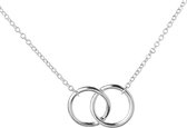 24/7 Jewelry Collection Infinity Dubbele Cirkel Ketting - Zilverkleurig