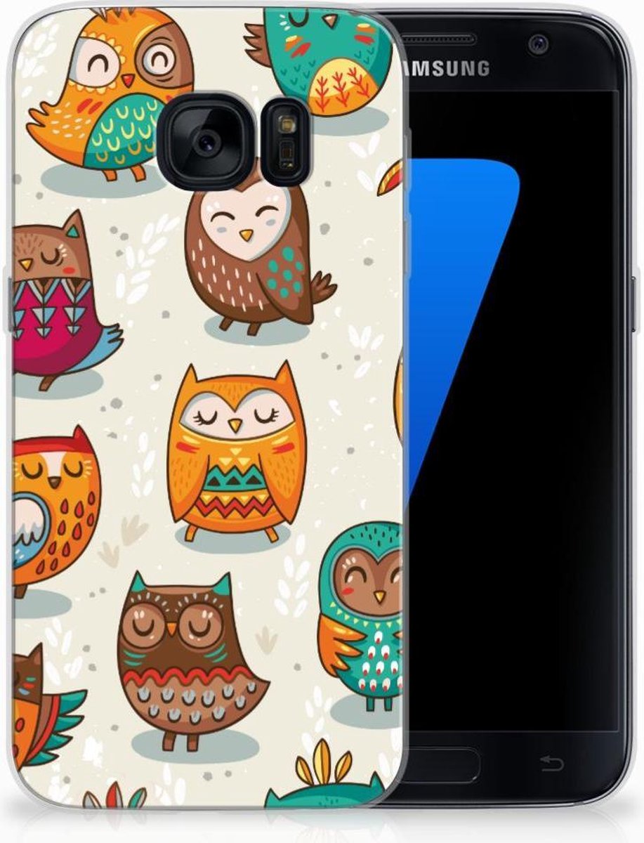 Samsung Galaxy S7 TPU Hoesje Vrolijke Uilen