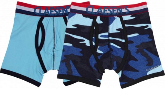 Claesen's Boxershort - Blauw/Army - Maat 104/110