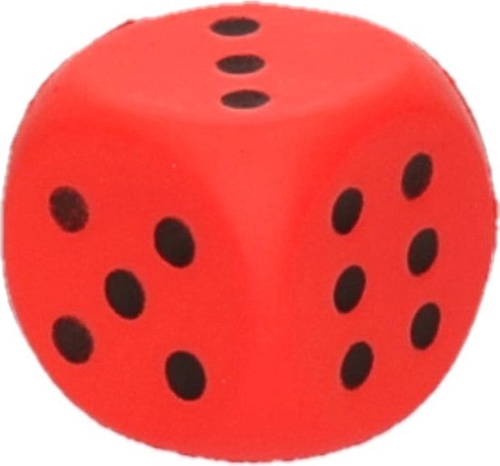 Afbeelding van het spel Foam dobbelsteen rood 4 x 4 cm