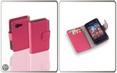 LELYCASE Book Case Flip Cover Wallet Hoesje Samsung Star 3 Pink