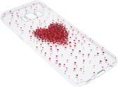 Rood hartjes hoesje siliconen hoesje Geschikt voor Samsung Galaxy S8 Plus