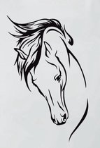 Muursticker paarden hoofd 59x93 cm