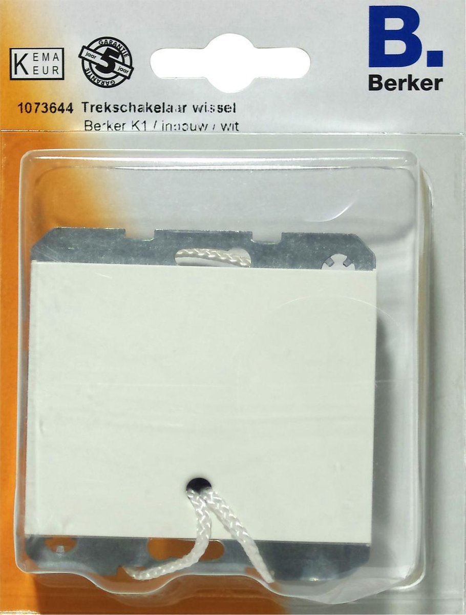 BERKER K1 - Trekschakelaar - Wissel - Inbouw - Wit