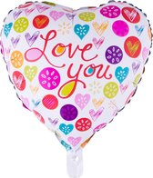 Gekleurde aluminium ballon love you - Feestdecoratievoorwerp