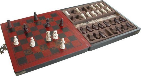 Thumbnail van een extra afbeelding van het spel Schaakspel ‘Terracotta Army’ Mini Zwart