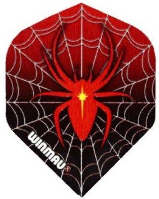 WINMAU - Standard Spider Rood Dartvluchten - 1 set per pakket van elke flight (3 Dartvluchten in totaal) van Winmau — afbeelding 2
