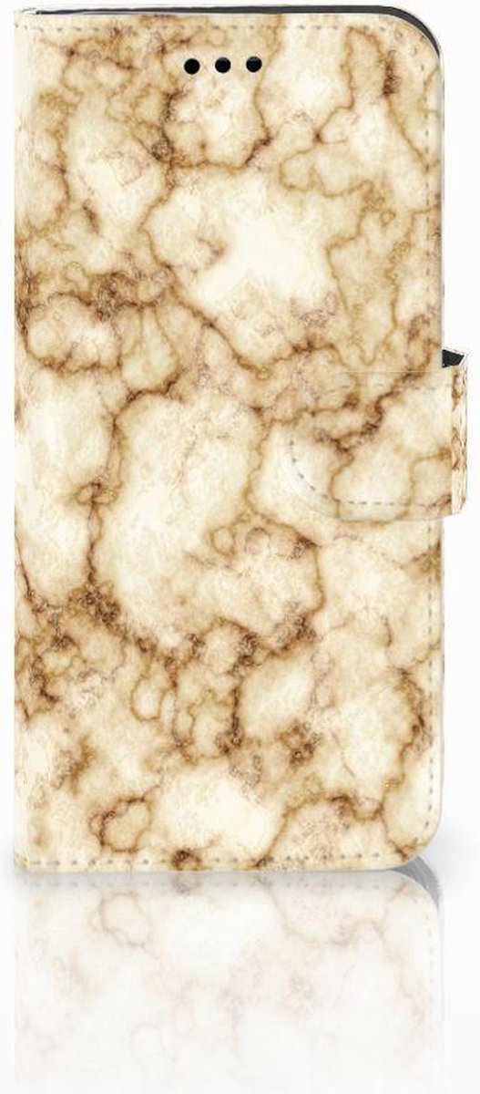 Huawei P10 Lite Bookcase Marmer Goud