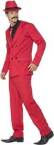 Smiffy's - Maffia Kostuum - Rode Italiaanse Gangster Chicago - Man - Rood - Medium - Carnavalskleding - Verkleedkleding