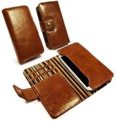 Tuff-Luv Vintage Leather portemonnee case Samsung Galaxy S 3/4 bruin