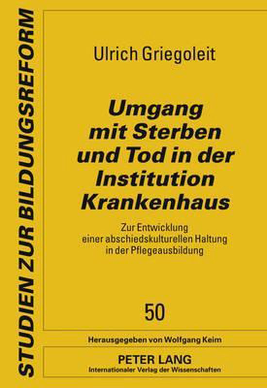 Umgang mit Sterben und Tod in der Institution Krankenhaus - cover