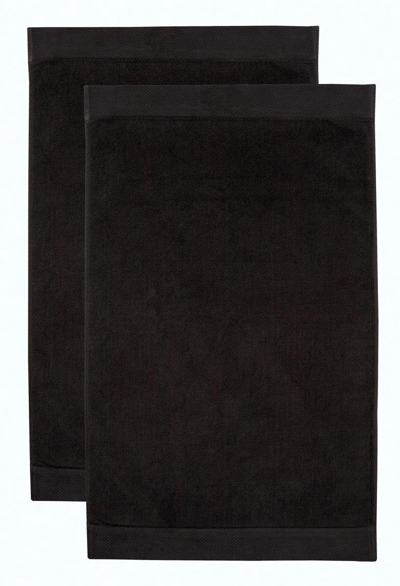 Seahorse Combiset Pure badmat 50 x 90 black (2 stuks) - Seahorse