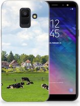 Geschikt voor Samsung Galaxy A6 (2018) Uniek TPU Hoesje Koeien