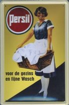 Persil reclame Voor de gezins en fijne Wasch reclamebord 20x30 cm