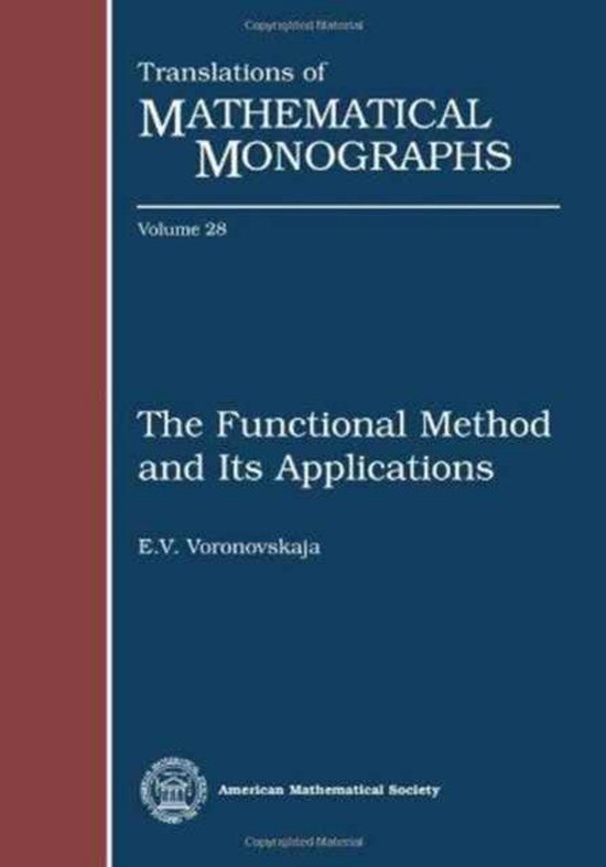 Translations of Mathematical Monographs-The Functional Metho ... - cover