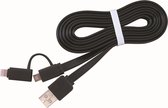CablExpert CC-USB2-AMLM2-1M - Oplaadkabel MicroUSB + Lightning