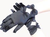 Jessidress  Meisjes Handschoenen met parels - Zwart