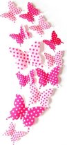 Polka Dots 3D vlinders / Muurddecoratie vlinders voor de kinderkamer