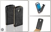 Vintage Flip Case Leder Cover Cover Samsung Galaxy S4 Mini i9190 Dark
