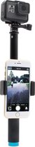PRO SERIES Aluminum Handheld Selfie Stick Monopod voor GoPro / DJI OSMO / ActionCam en Smartphone - Zwart