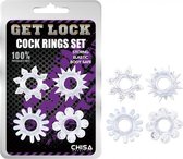 chisa - super soepele - 4 pack cockrings - transparant