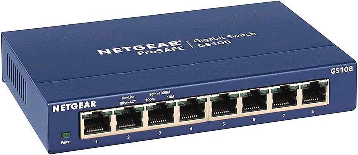 8-Poorts Gigabit Ethernet Switch - Desktop of Wandmontage met Beperkte Levenslange Bescherming