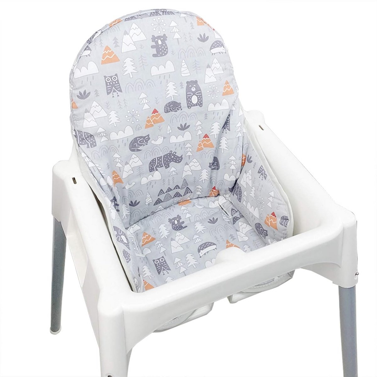 Opvouwbare Baby Kinderstoel Cover met Bos Patroon - Katoenen Kussen voor Kinderen