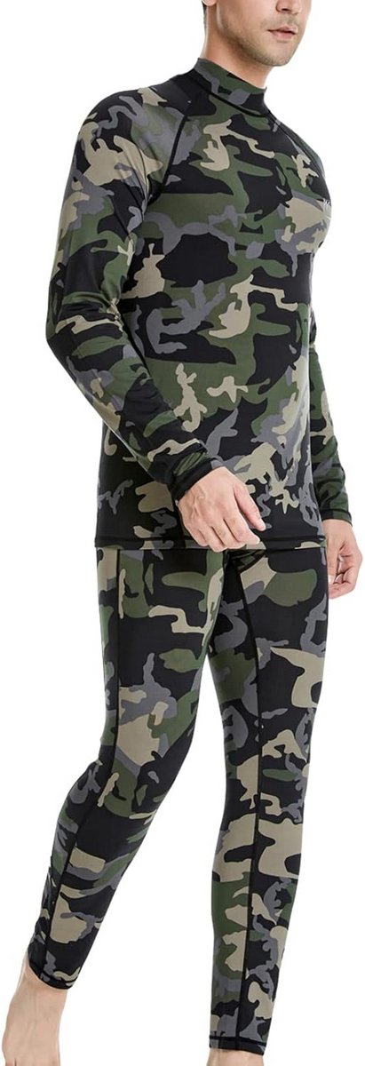 Functionele Thermokleding Set voor Heren – Warm en Ademend Ondergoed met Rollkragen voor Koude Wintersporten Functionele Thermokleding Set voor Heren – Warm en Ademend Ondergoed met Rollkragen voor Koude Wintersporten
