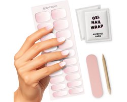 Gel Nail Wrap - Roze- Wit - Babyboom - Gel Nail Wraps - Gel Nagel Stickers (incl. Instructievideo)