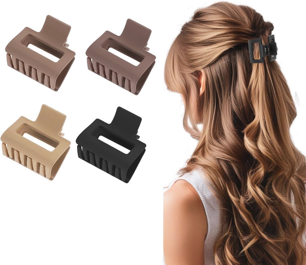 4 Stuks Medium Haarspelden - Antislip Haaraccessoires voor Dames en Meisjes