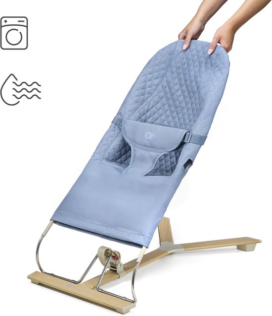 Kinderkraft MIMI Babywip- en Ligstoel - Voor Pasgeborenen tot 9 kg - 3-Positie Rugleuning, Speelboog, Lichtgewicht en Compact - Nordic Breeze van Merkloos — afbeelding 2