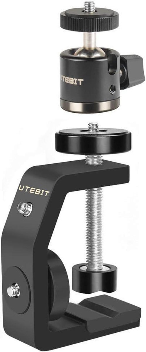 Clamp Tripod met Balhoofd voor Digitale Camera's - Universele C Klem en Mini Statief