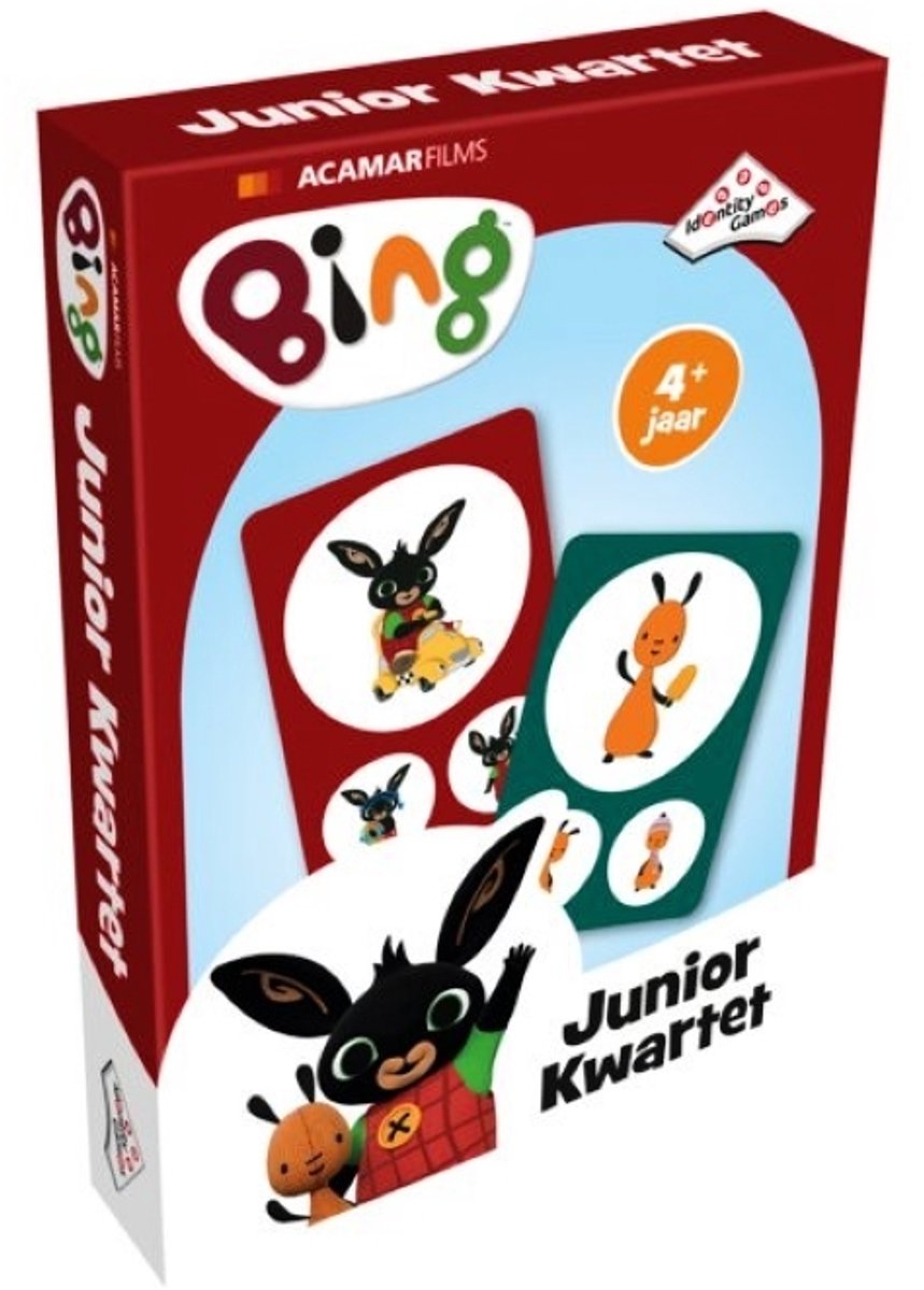 Bing Kwartet - Junior kwartet - Kwartetspel voor kleuters vanaf 4 jaar - Bing en zijn vriendjes