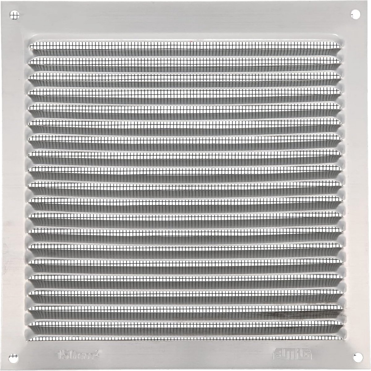Aluminium Ventilatierooster met Muggennet voor Keuken en Badkamer | Afmetingen 170 x 170 mm