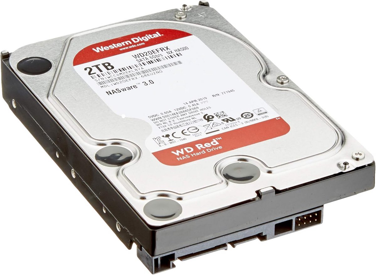 Interne NAS Harde Schijf 2TB - 3.5 inch SATA III - 64MB Cache - Geschikt voor NAS Systemen
