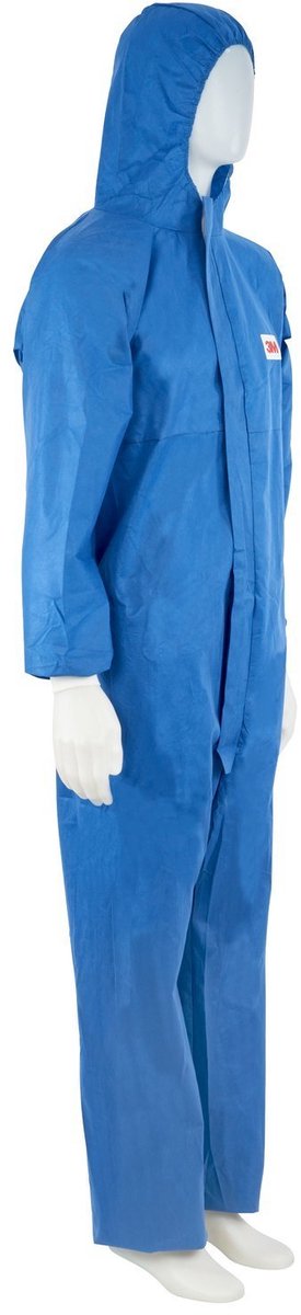 Famanu – Beschermend werkpak blauw/wit maat extra large – Ademend en antistatisch beschermpak