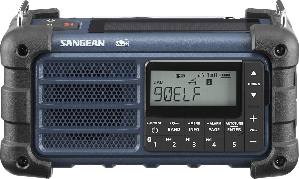 DAB+ Draagbare Radio met Zonnepaneel en Handdynamo - Ideaal voor Buitenactiviteiten
