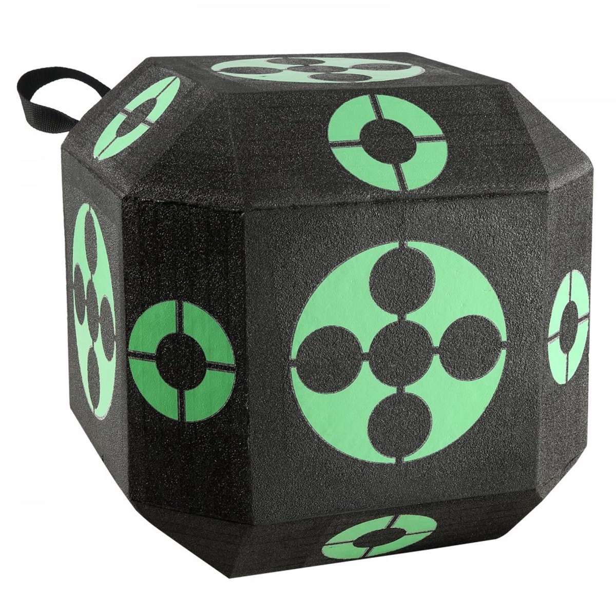 Boogschietdoel - Kubusvormig Doelblok - 38 x 38 x 38 cm - Draagbaar - Voor Recurve, Compound en Longbow - Zwart