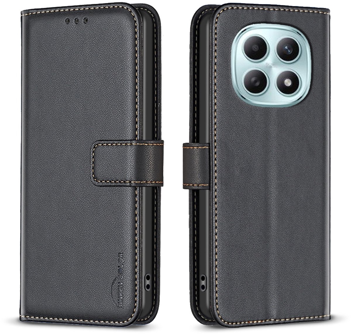 BINFEN Hoesje - Geschikt voor Xiaomi Redmi Note 15 Pro 5G Hoesje - BINFEN Book Case - Zwart