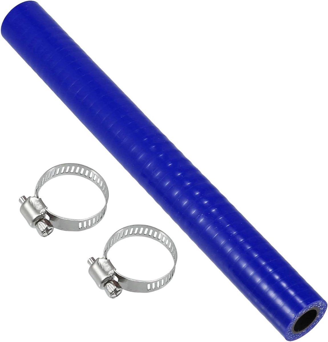 Allecta - Universele 12 mm Autosiliconenslang, Blauw-Zwart, 200 mm, Koelmiddelslang met Klemmen