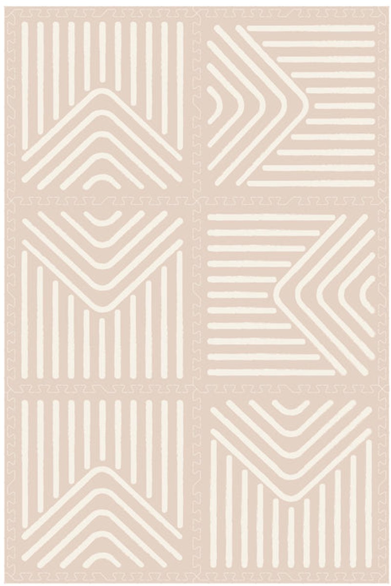 NilaFee™ - Speelmat - Foam - Baby - Speelkleed - Kruipmat - 180 x 120 x 1.5 cm - Puzzelmat - Opbergtas -Geometry Sandy – foto 8